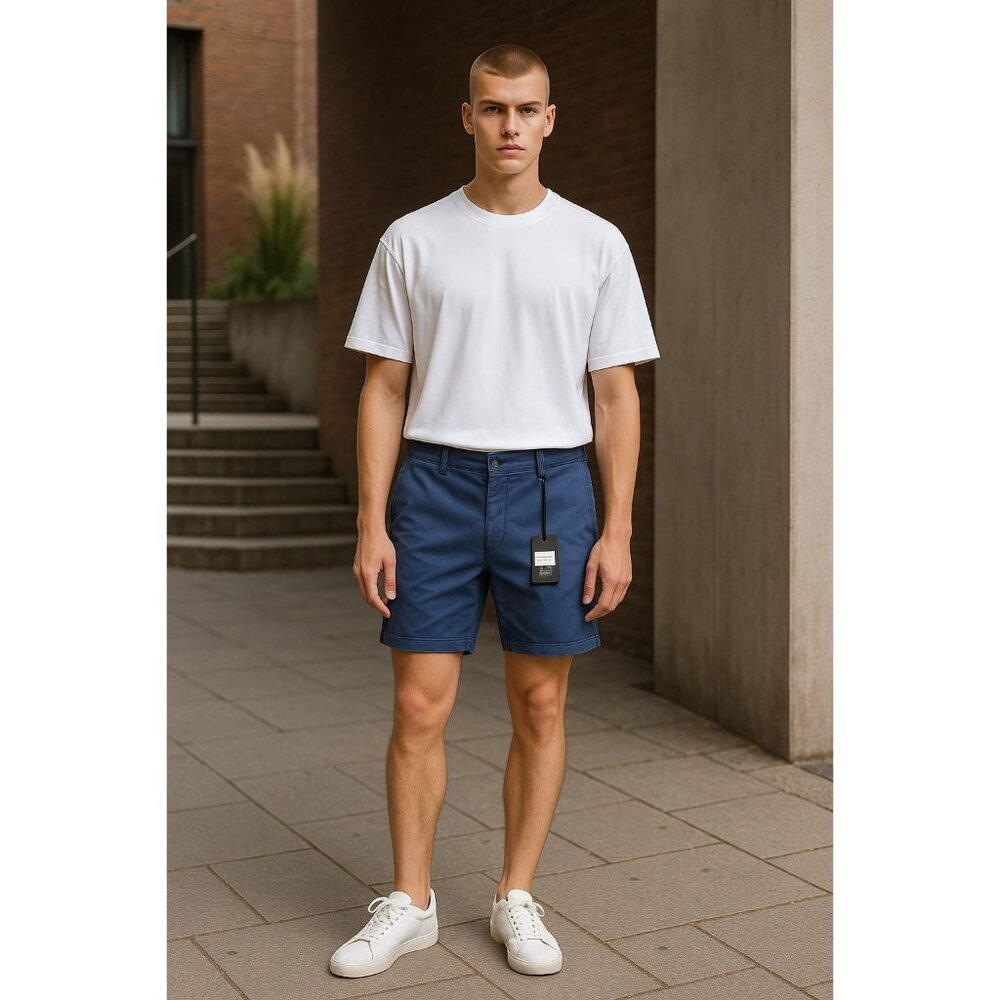 SLATE & STONE Men Blue Shorts W31